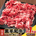 【ふるさと納税】国産黒毛和牛切り落とし 約1kg(500g×2) 株式会社WiN《30日以内に出荷予定(土日祝除く)》大阪府 羽曳野市 送料無料 黒毛和牛 和牛 牛肉 牛 国産 切り落とし