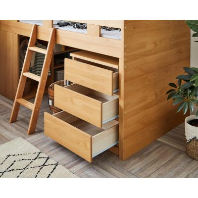 ふるさと納税 大川市 大川家具　システムベッド　マッシュ　ナチュラル(ベッド、デスク、チェスト、シェルフ) |  | 02