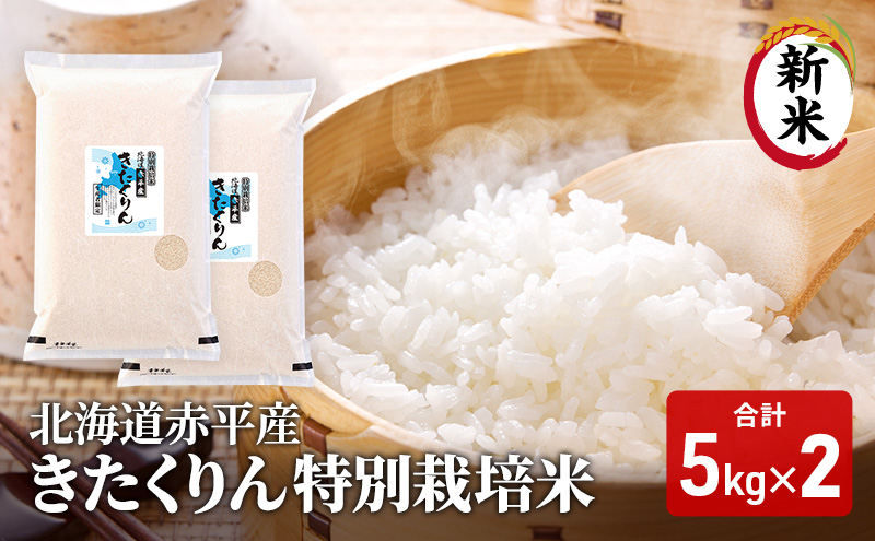 【先行予約2025年産米・11月上旬より順次出荷】北海道赤平産 きたくりん 10kg (5kg×2袋) 特別栽培米 米 北海道 お米 