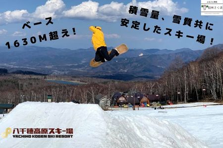 【2025-2026シーズン】八千穂高原スキー場　土日祝日限定　リフト１日券　ファミリーAセット（大人1名・子ども1名　計2名）［AD-108］