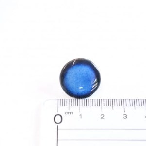 【美濃焼】青むらタイルイヤリング(直径20mm)【1380425】