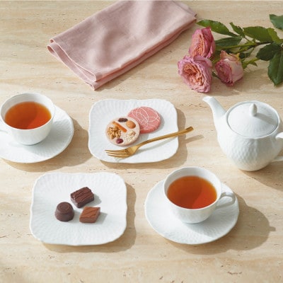 ノリタケ【シェール ブラン】カップ&ソーサーペア【1645280】