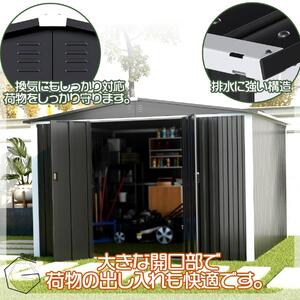 No.335 グレスメタルシェッド(ダブルドア)ハイキューブ 10×10フィート ※物置 / 物置 倉庫  簡単組立 ヨーロッパ 人気 おしゃれ自転車 バイク 千葉県