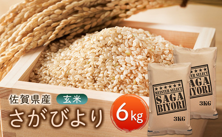 さがびより 玄米 お米マイスター厳選 佐賀県産 さがびより【6kg(3kg×2袋)】