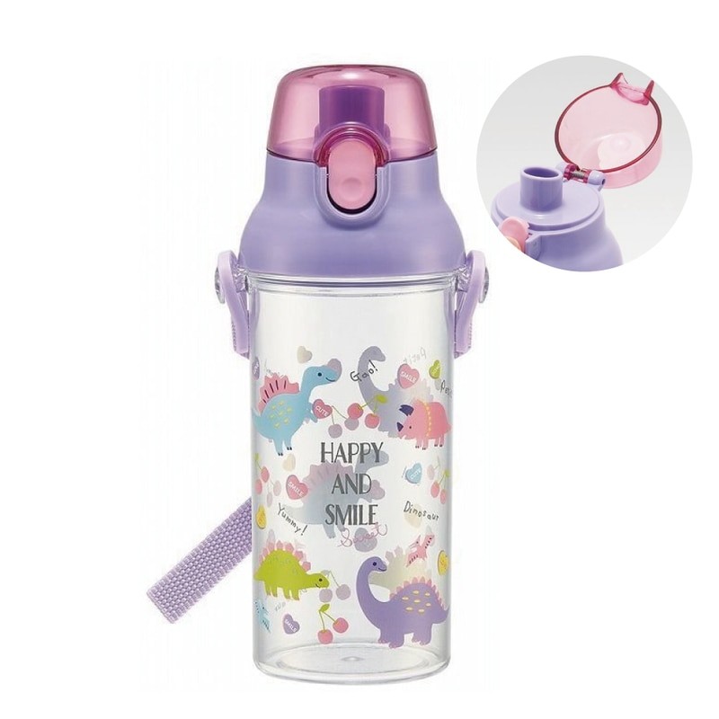 
                  食洗機対応プラクリアボトル 480ml  ＜スケーター skater＞ハッピー＆スマイル／PSB5TR_4973307513374 プラスチック 水筒 直飲み ダイレクト ショルダーベルト 肩紐付き ワンプッシュオープン 子供用 キッズ 透明 クリア 日本製 ハッピー&スマイル 恐竜 ダイナソー 女の子 女子 奈良県 奈良市 なら 5-115
                