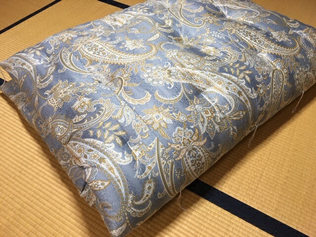 【ふるさと納税】【浅井ふとん店】【抗菌・防ダニ】素朴なコットン敷布団/セミダブル・ブルー