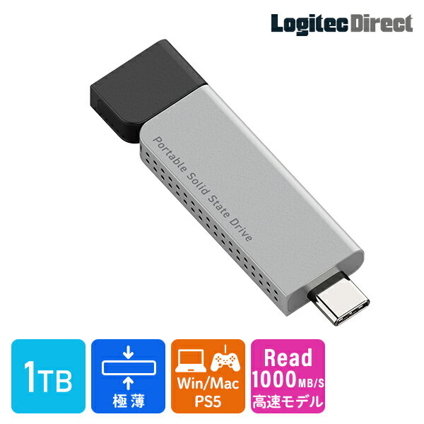 【ふるさと納税】【060-13】ロジテック スリム外付けSSD　1TB　Type-C【LMD-SPDH100UC】
