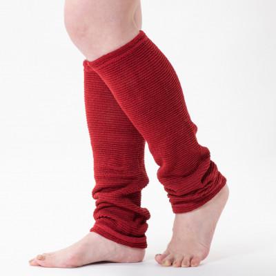 ふるさと納税 泉大津市 天然の美容繊維　シルク　レッグウォーマー　エンジ　男女兼用