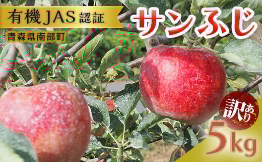 《訳あり》 有機JAS認証 サンふじ りんご 約5kg 【和楽堂りんご養生農苑】 青森りんご リンゴ 林檎  アップル 青森県 南部町 果物 くだもの フルーツ オーガニック 家庭用 F21U-287