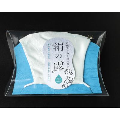 ふるさと納税 京丹後市 丹後ちりめん絹マスク　絹の露(ライトブルー)Lサイズ |  | 03