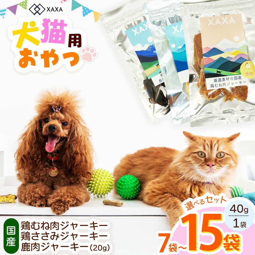 【ふるさと納税】【選べるセット】国産鶏むね肉・鶏ささみ・鹿肉 3種 セット｜ジャーキー 鶏むね 鶏ささみ タンパク質 ジビエ 鹿肉 犬 猫 満足 ペット 動物 愛犬 ご褒美 おやつ 信州 ふるさと納税 長野県 松本市