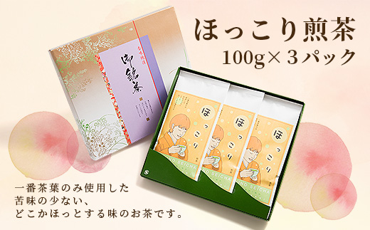 【のし付き・お中元】ほっこり煎茶 100g×3袋　A5−1C【配送不可地域：離島】【1508317】