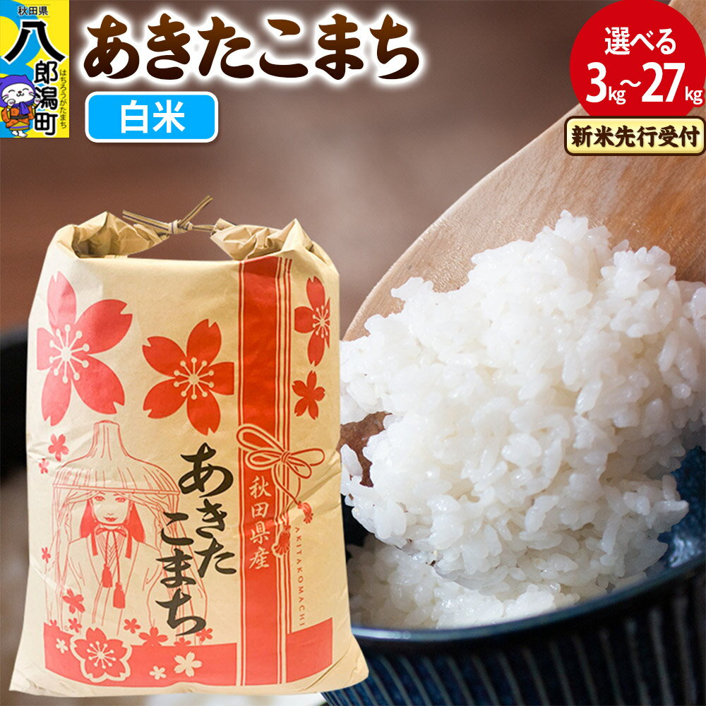 【ふるさと納税】《令和7年産 新米受付》あきたこまち【白米】 3kg／5kg／10kg／20kg／27kg【選べる容量・お届け回数（1回〜定期便）】 秋田県産 こまちライン