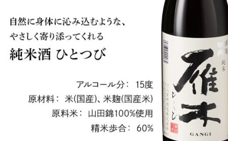 雁木 飲み比べ 3本 720ml 飲み比べ 純米大吟醸 純米吟醸 純米酒 日本酒 セット【八百新酒造(株)】