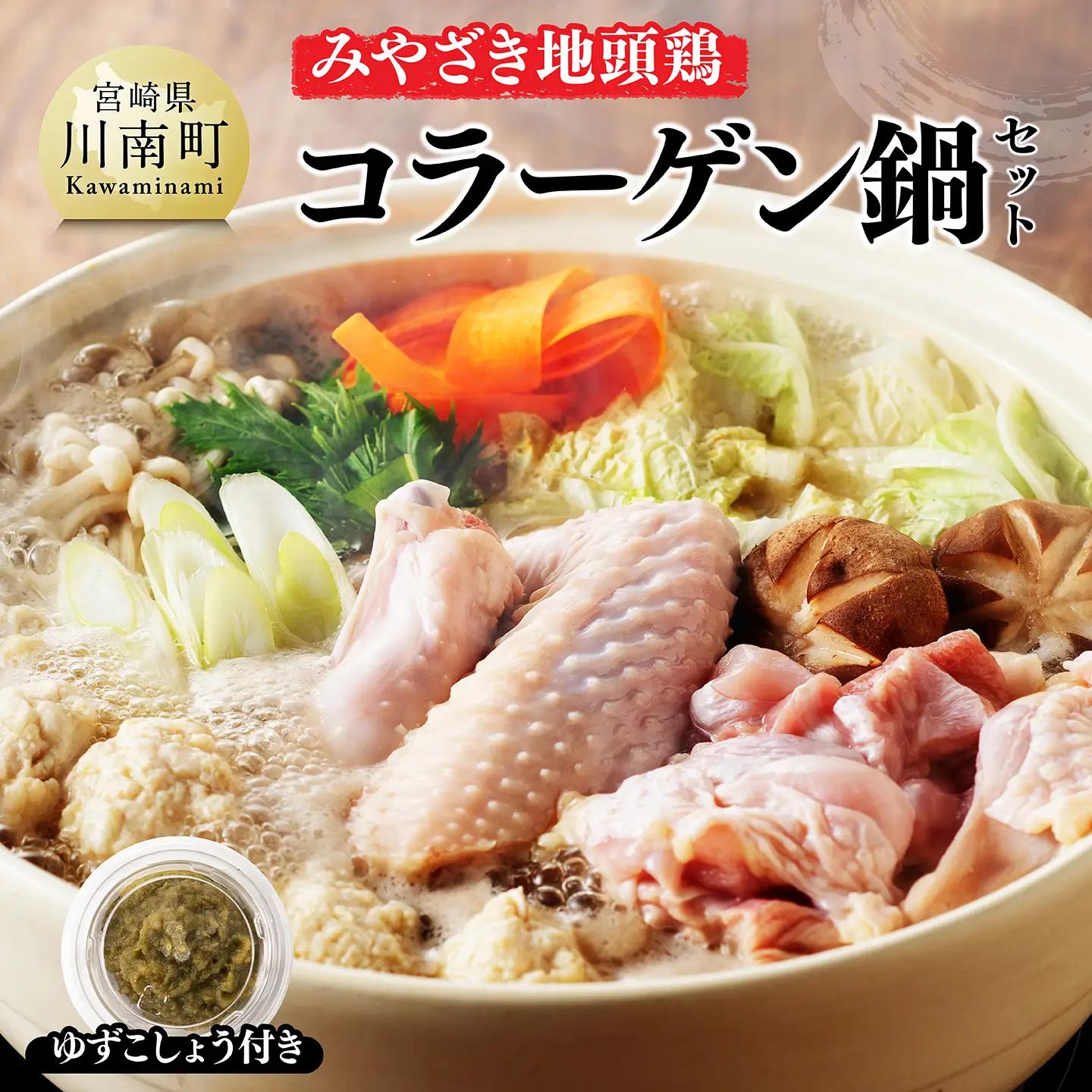 鶏肉 みやざき地頭鶏コラーゲン鍋セット 鶏もも つくね