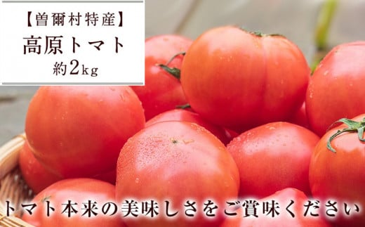 曽爾高原トマト2kgセット 令和6年度産(生もののため、お電話にて発送日調整します) /// 人気の品 期間限定 数量限定 季節の野菜