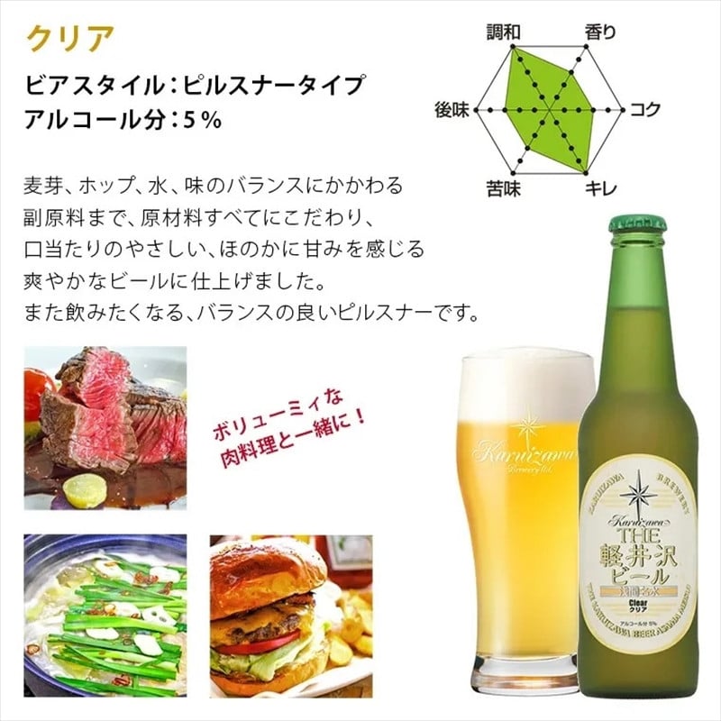 
12瓶〈クリア〉 THE軽井沢ビール クラフトビール 地ビール
