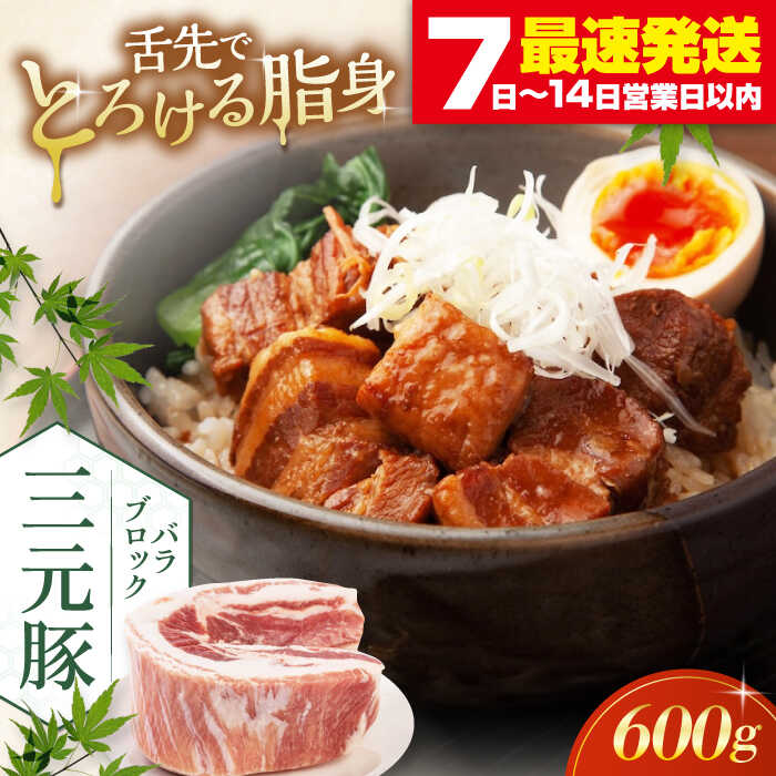 【ふるさと納税】 平田牧場 バラ ブロック 600g 三元豚《喜茂別町》【平田牧場】 肉 豚肉 バラ ブロック 煮豚 酢豚 煮物 冷凍配送 北海道 平田牧場 おすすめ [AJAP072] 7000 7000円 7千円