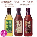 【ふるさと納税】 果実酢 ビネガー フルーツ 酢 飲む酢 お料理 毎日使える 飲み比べセット 360ml 3本 りんご 白ぶどう 黒酢 果実 ヨーグルト アイスクリーム 炭酸水 ギフト 内堀醸造 450 送料無料