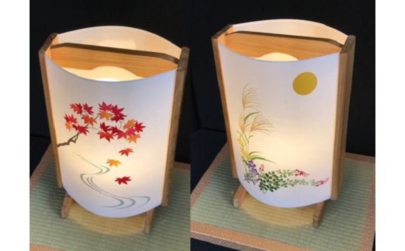 着物生地で作ったおしゃれな行灯 秋の植物【あんどん 工芸品 和風 置物 壁飾り インテリア 大阪 泉佐野 大阪府 泉佐野市】
