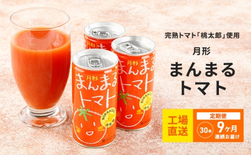 ≪食塩無添加≫北海道月形町産完熟トマト「桃太郎」使用　『月形まんまるトマト』30本【9ヶ月連続お届け】