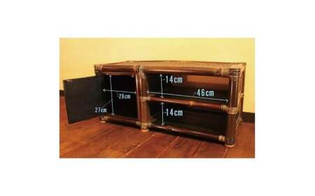 【受注生産】バンブー テレビボード Ｍサイズ 60cm（前扉なし）(KDF-23)