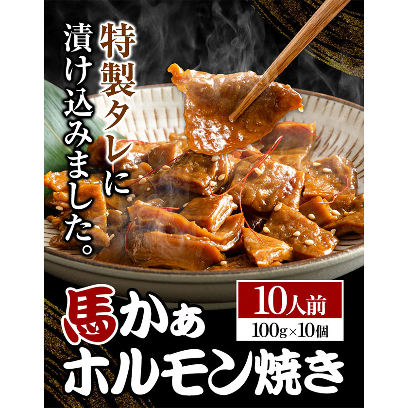 馬ホルモン焼 10個セット 10人前 (100g×10個)《60日以内に出荷予定(土日祝除く)》千興ファーム---sms_fbhoru_60d_23_13500_10set---