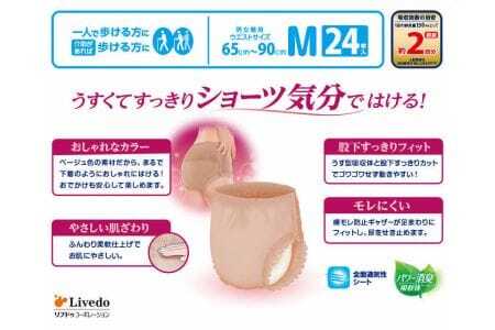 リフレ　はくパンツ下着のようなベージュタイプＭ２４枚×２パック
