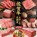 【ふるさと納税】【全12回】 A5ランク 佐賀牛 高級 霜降り 食べ比べ 定期便 約2人前 総計4kg 20万 最高級 黒毛和牛 牛肉 武雄市 焼肉どすこい [UCC002]