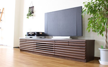 【開梱・設置】アストロ 200cm テレビボード（ウォールナット）　AX066