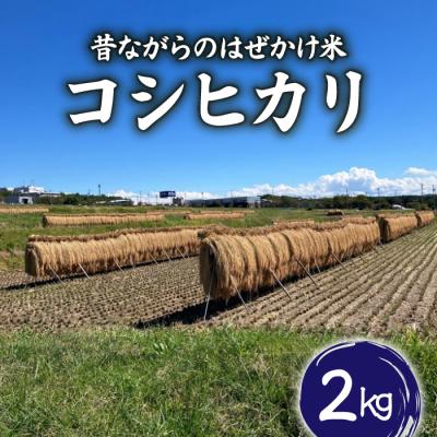 ふるさと納税 東御市 昔ながらのはぜかけ米コシヒカリ　白米2kg(令和8年産新米)【ならはら農園】