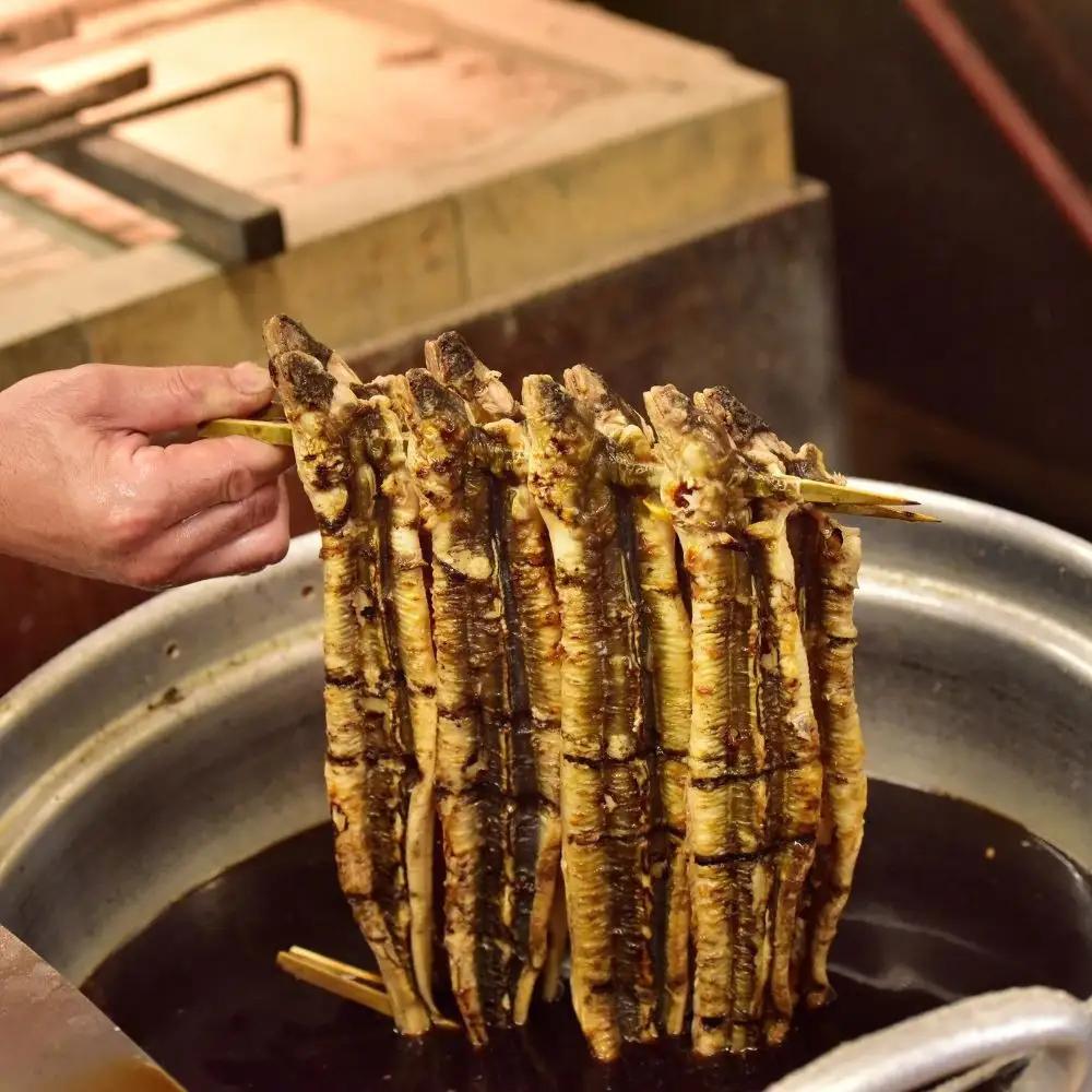 焼きあなご1串・蒲焼きうなぎ1尾食べ比べセット