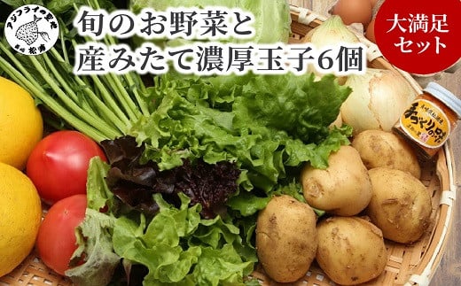 道の駅松浦海のふるさと館『旬のお野菜＋産みたて濃厚玉子6個』の大満足セット！【A7-052】 野菜 詰め合わせ 旬 卵 新鮮 