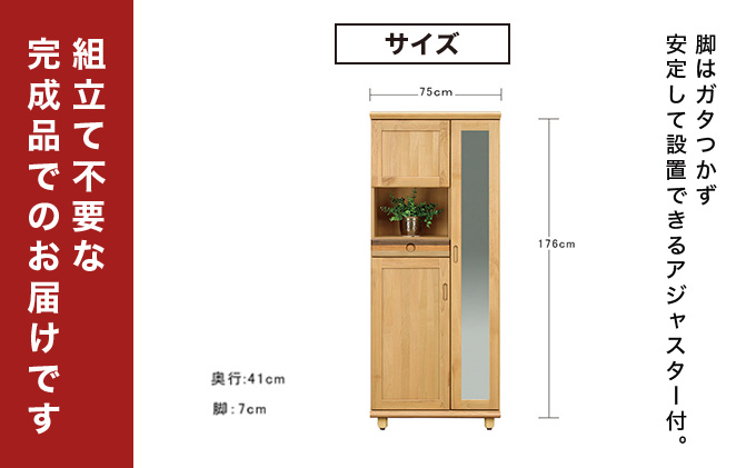 Paste（パステル）幅75H シューズボックス ダーク【北海道・東北・沖縄・離島不可】CN043-DK