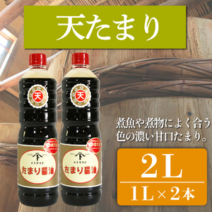 たまり醤油 天たまり 1L × 2本 ( ふるさと納税 調味料 ふるさと納税 たまり 醤油 しょうゆ 発酵食品 自然食品 愛知県 南知多町