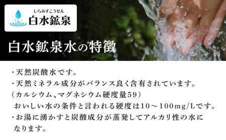 ＜2か月に1度のお届け！全6回 定期便＞天然炭酸水　白水鉱泉　18Ｌ×1箱