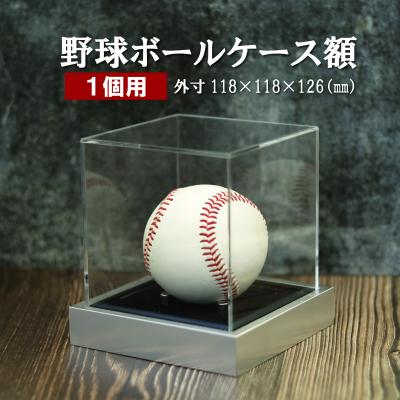 ふるさと納税 薩摩川内市 野球ボールケース額 1個用 黒別珍 T25-シルバー コレクションケース BS-248