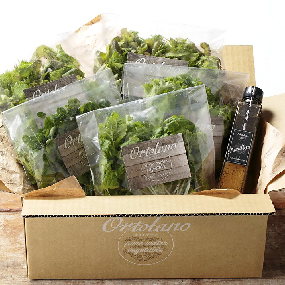 【ふるさと納税】【Ortolano】ファーストクラスのサラダ＆ドレッシングセット A / B ＜選べるセット内容＞ おすすめ野菜 バジリスタイタリアンドレッシング バジリスタバジルビネガー バジル 野菜 やさい サラダ 調味料 冷蔵 岡山県 倉敷市 送料無料
