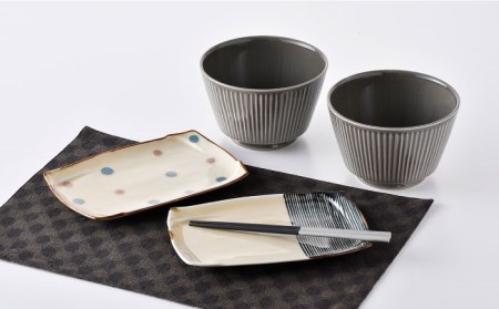 NB 99【波佐見焼】大人気の波佐見焼 どんぶり 角皿 含む オリジナルセットアップ商品 食器 皿 【陶もと/大貴セラミックス】 [NB99]