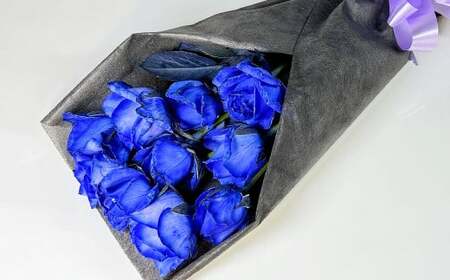 ブルーローズ（花束） 10本 | 花 バラ 薔薇 ローズ 生花 花束 ブーケ 青 贈り物 プレゼント ギフト【2026年11月下旬頃迄発送予定】