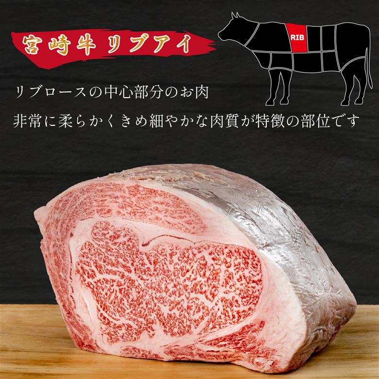 宮崎県西ノ原牧場・A4等級以上宮崎牛リブアイステーキ 600g 牛肉 宮崎牛 産地直送 ステーキ 3枚 冷凍 焼肉