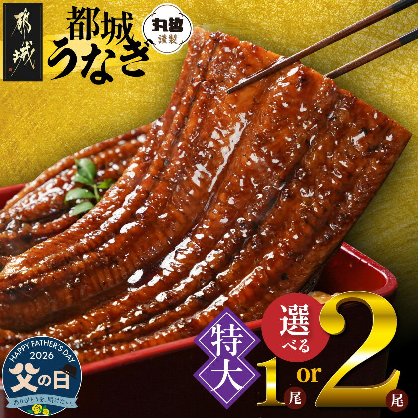 【ふるさと納税】【父の日】【内容量が選べる！】宮崎県育ちの【特大】うなぎ蒲焼≪山椒・たれ付≫≪6月18日〜21日お届け≫ - 特大うなぎ 蒲焼 選べる内容量 1尾/2尾 鰻 冷凍 真空パック 父の日 ギフト プレゼント 贈答用 送料無料 SKU-M302-FG 【宮崎県都城市】