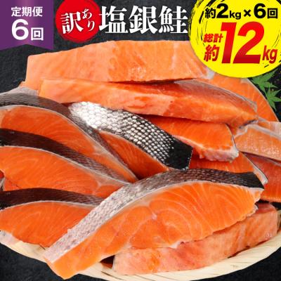 ふるさと納税 気仙沼市 定期便 《6ヶ月連続お届け》 訳あり 銀鮭 切身 約2kg×6回 計12kg [20564480] | 