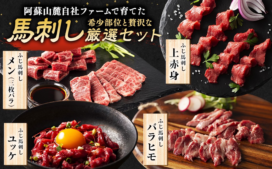 希少部位と贅沢なふじ馬刺し厳選セット