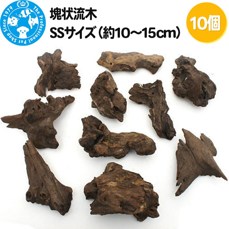 【ふるさと納税】塊状流木 SSサイズ（約10〜15cm）10個