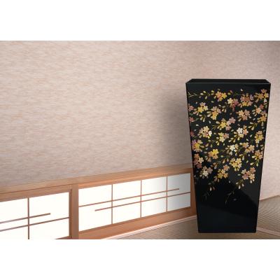 ふるさと納税 海南市 和歌山県海南市 蒔絵調 ダストボックス M角 6.7L 桜ブラック 和室に日本の美を添えるくず入れ |  | 01
