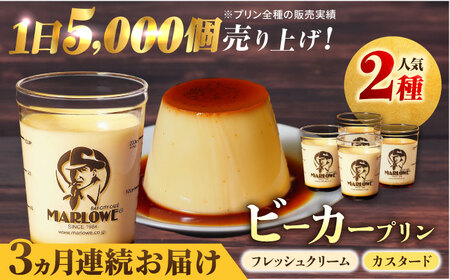 【全3回定期便】葉山ビーカープリン2種2個セット  [AKAF056]プリン