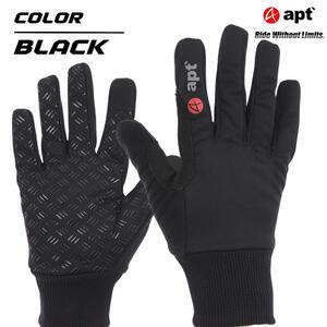 apt'サイクルグローブ 冬 冬用 温かい 多機能防寒グローブ 防風・タッチパネル対応W-FITG【XLサイズ・ブラック】