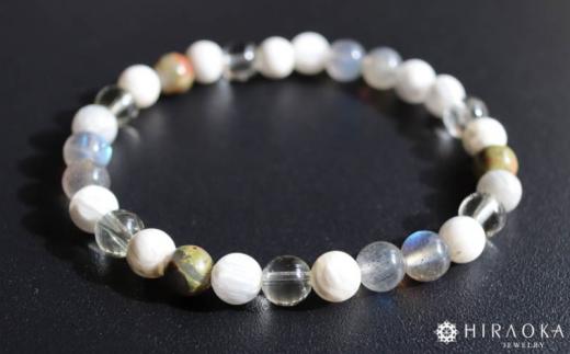 身体健全パワーストーンブレスレット(健康01)･6mm玉 (20.4cm)