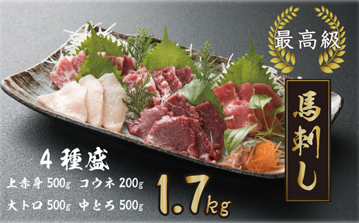 1700g！！大トロ・中トロ・上赤身・コウネ4種　豪華絢爛セット C13J 豊「お届け時期：入金確認後２ヶ月前後で発送」